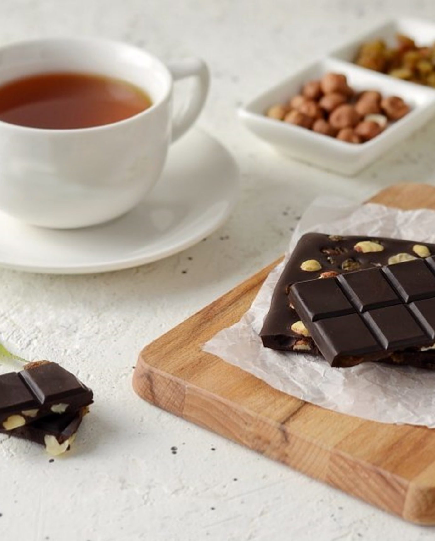 tea and dark chocolate tea and dark chocolate