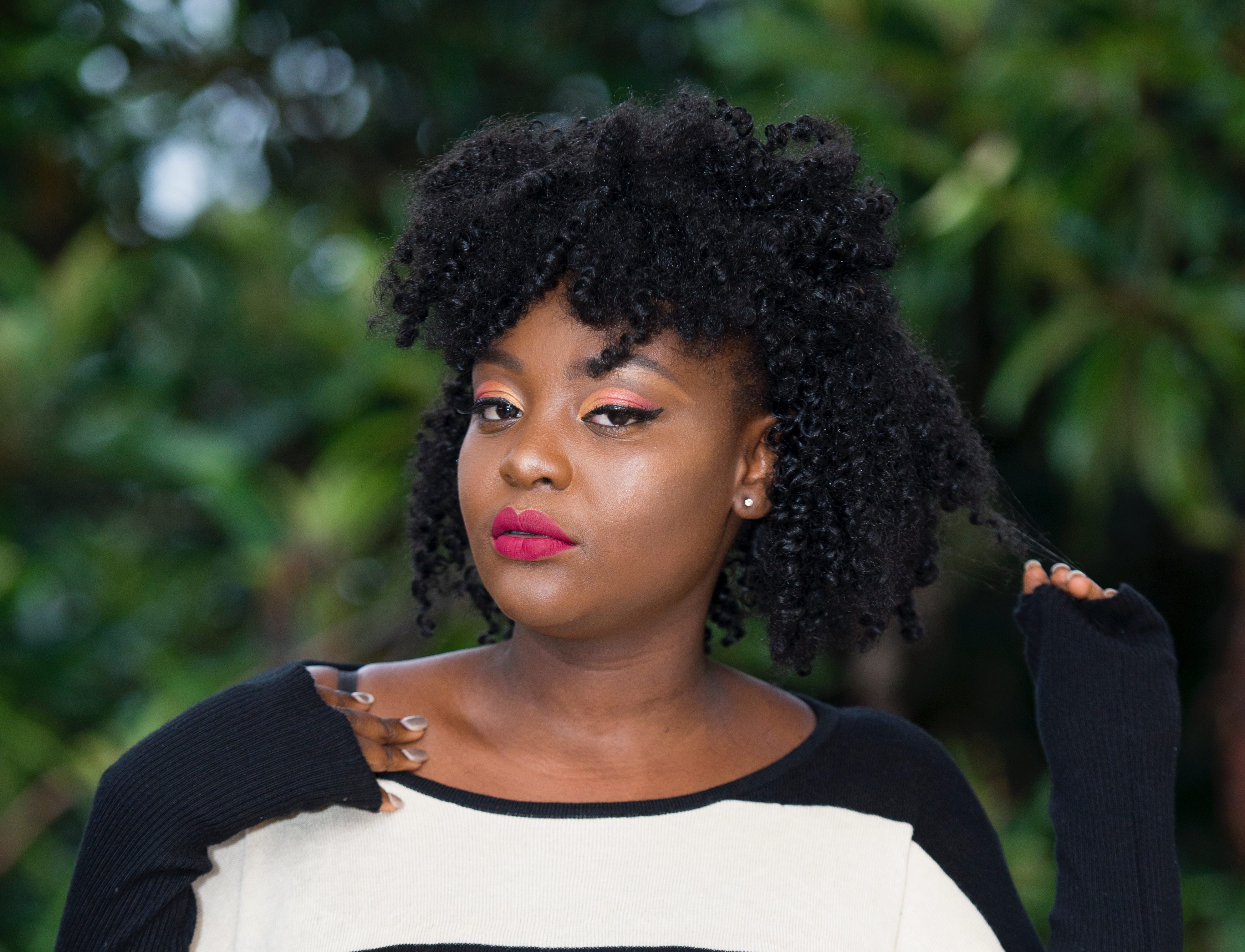 woman with natural hair twist out