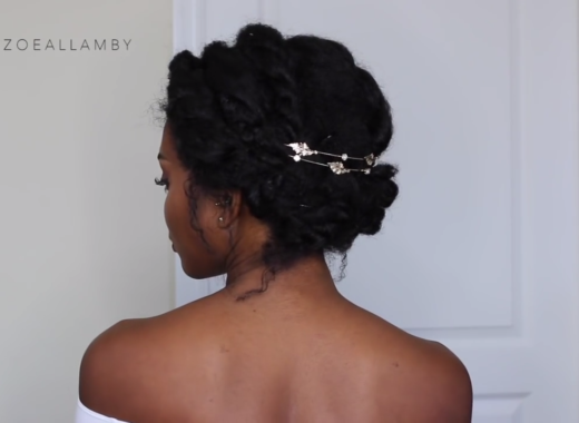 quick natural hair updo for holiday parties