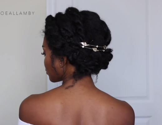 quick natural hair updo for holiday parties