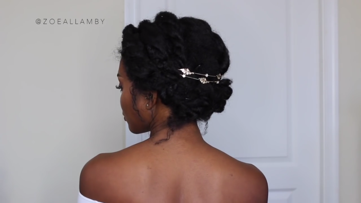 quick natural hair updo for holiday parties